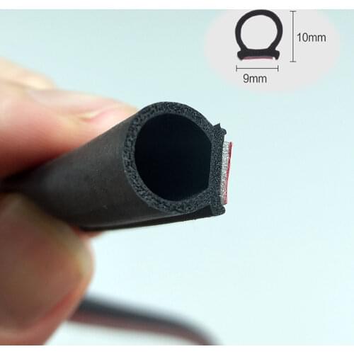 Small D Car Door Seal Weatherstripping Universal Weather Strip Car Sound Insulation Sealing Rubber Strip Anti Noise For Car