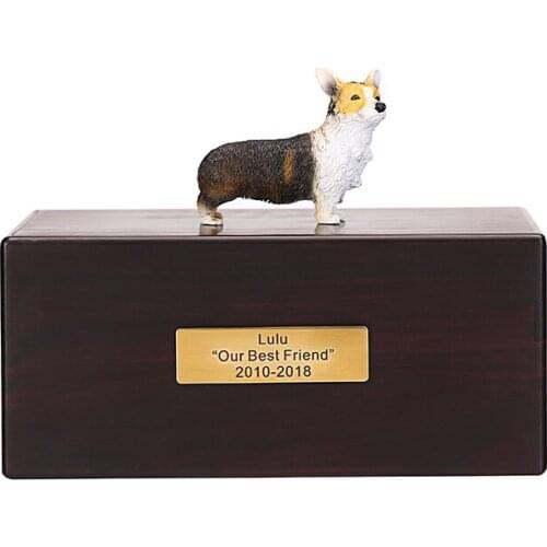Pet Coffin Pet Urn, Dog and Cat Funeral Custom Pet Commemorative Ebony Sealed Anti-corrosion and Moisture-proof Tombstone