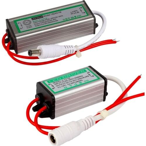 5-36W IP67 Waterproof LED Driver Input AC85-265V Constant Current 300mA Lighting Transformers for DIY LED Spotlight Lamps