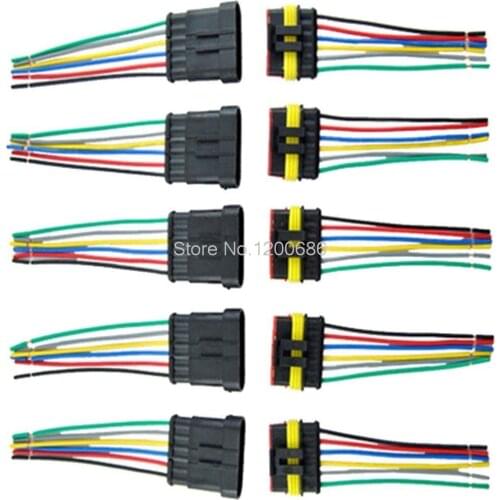 Auto wire connector 1 2 3 4 5 6 Way 1P 2P 3P 4P 5P auto connector Male & Female Waterproof Electrical Connector Plug with cable