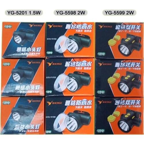 YG-5201YG5598 YG5599 rechargeable lithium cycling lightweight head-mounted headlight lamp waterproof