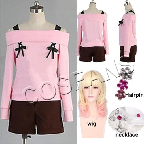 DIABOLIK LOVERS Komori Yui women men Cosplay Costumes customized Halloween cosplay costume wig headdress and necklace