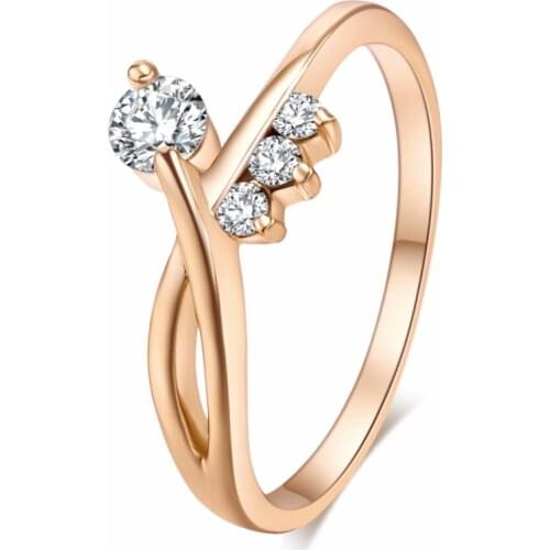 Rose Flowers Finger Rings Stainless Steel Rings For Women Wedding Crystal Middle Ring Fashion Jewelry Wholesale Dropshipping