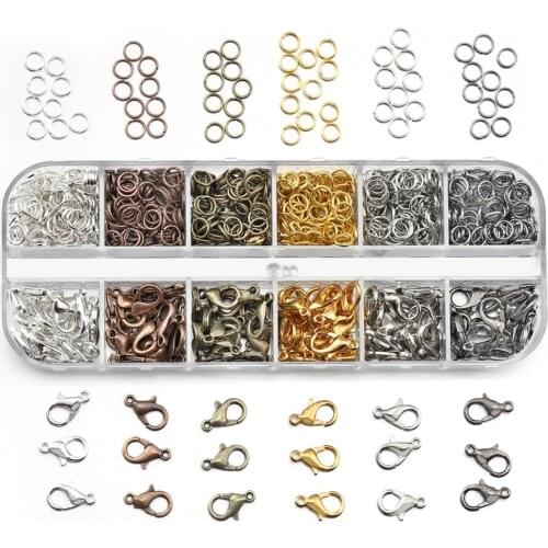 1Box Jewelry Making Kit Lobster Clasp Jump Rings Necklace Chain Earring DIY Jewelry Findings Components Set Supplies