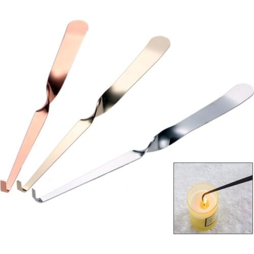 1Pc 20cm Stainless Steel Carved Patterns Candle Snuffers Candle Wick Trimmer Cutter Put Out Extinguisher Hook Candle Accessories