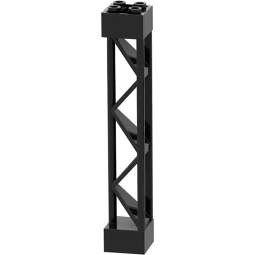 2PCS Black Lattice Tower Building Blocks Compatible Major Brand Kids Toys 30517 Early LearningMOC Education Gifts