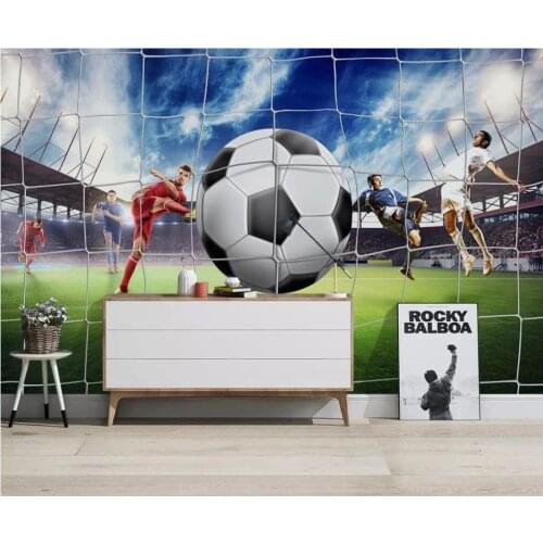 3D Wallpaper World Cup 3d football stadium background wall decoration painting TV Backdrop Bedroom Photo Wall Paper 3D