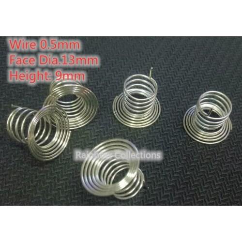 50PCS 13*9mm, Wire Dia.0.5mm, OD:8.5mm Touch spring/Compression spring for household appliance PCB board