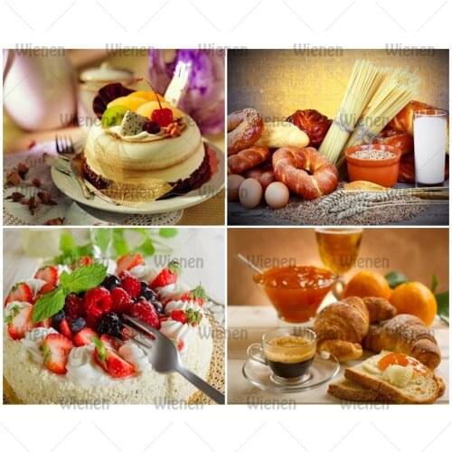 Diamond Painting Food Ice Cream Pattern Poster 5D DIY Cross Stitch Combination Diamond Embroidery Mosaic Kitchen Home Decoration