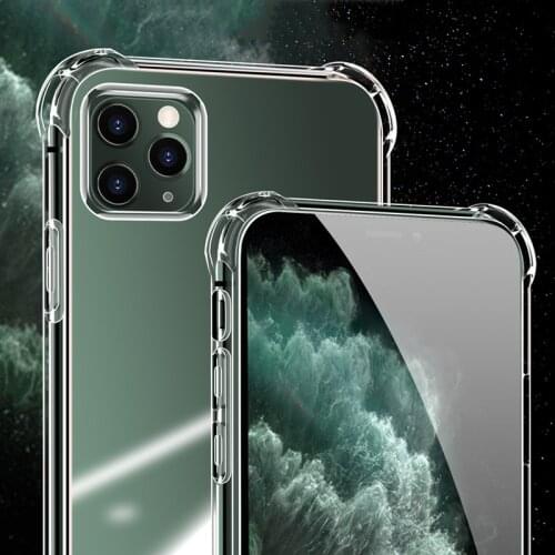 Phone Case For iPhone 11 X pro maxTransparent Silicone Phone Case for iphone XR XS Max 8 7 6 6SPlus Clear protection Back Cover