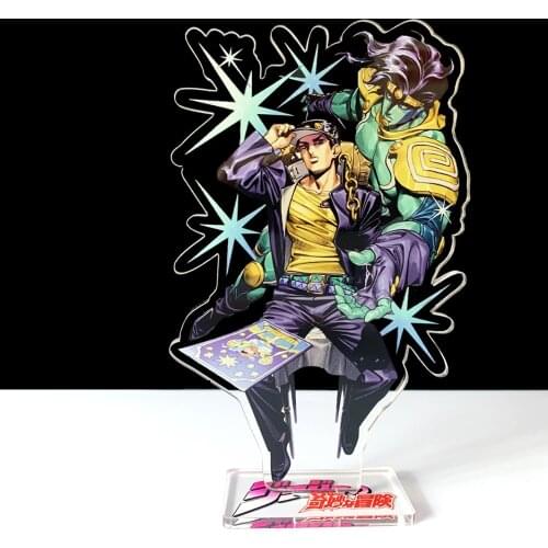 Anime JoJos Bizarre Adventure Jotaro Kakyoin Polnareff Joseph Avdol Iggy Acrylic Stand Figure Model Plate Holder Topper
