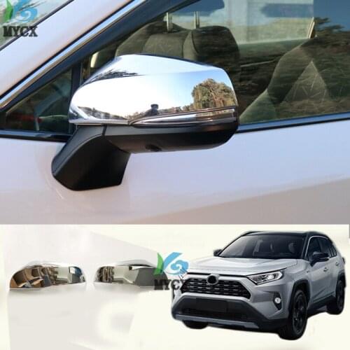 For Toyota RAV4 2019-2020 FOR RAV 4 SIDE MIRROR Decoration Trims Car Accessories ABS Rear View Side Mirror Cover