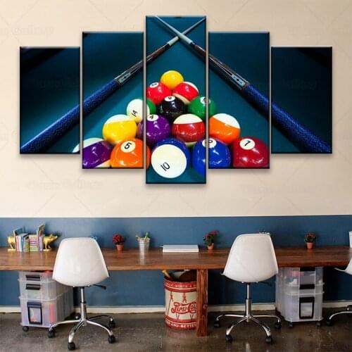 Canvas art 5 Piece billards sports painting HD pictures wall art Home Decoration for Living Interior decoration painting