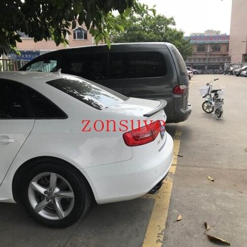 Use For Audi A4 S4 B8.5 2013- 2016 Year Spoiler ABS Plastic Carbon Fiber Look Rear Trunk Wing Car Body Kit Accessories