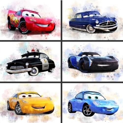 Disney Pixar Cars Canvas Painting Cartoon Lightning Mrqueen Wall Art Nordic Posters and Prints Pictures for Living Room Decor