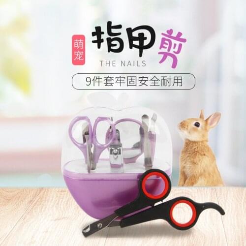 Rabbit nail clipper cleaning and hair removal package nail sharpening guinea pig nail scissors squirrel and chinchilla scissors