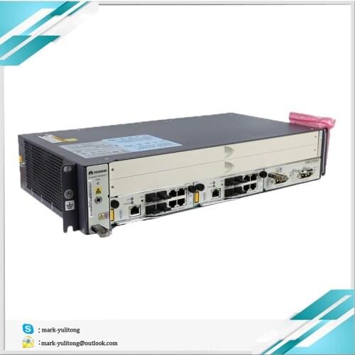 Mini MA5608T GPON / EPON GPON OLT FTTH Hua Wei OLT com 2 * MCUD1 10g placa de uplink, 1 * mpwd AC + DC power board