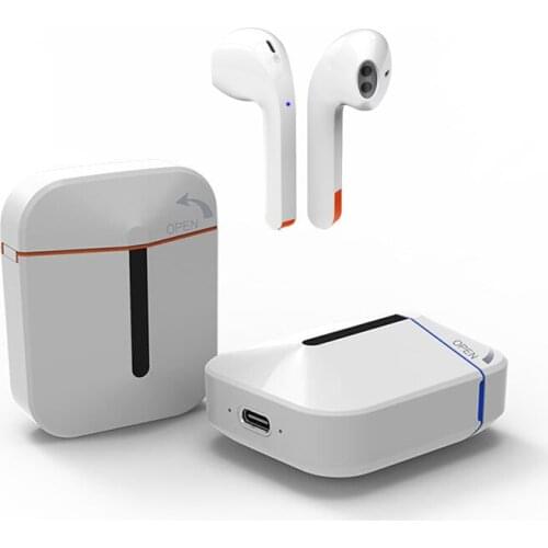 TWS wireless bluetooth 5.0 headset touch control stereo earbud headset with charging compartment suitable for all smartphones