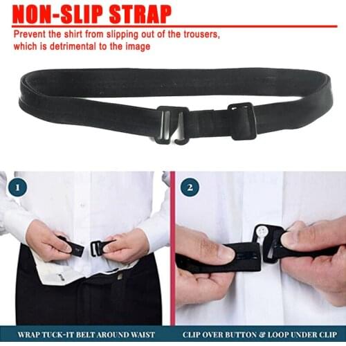 Newly Shirt Stay Holder Adjustable Belt Non-slip Wrinkle-Proof Locking Straps for Women Men