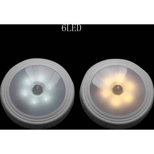 New 6 LED USB Rechargeable Auto On/Off PIR Body Infrared Sensor Light Control Nightlight Lamp Cabinet Night Light for bedroom