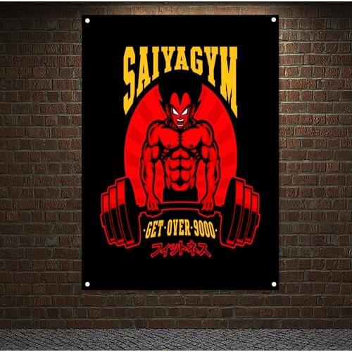 Gym Wallpaper Man Muscular Body Poster Flag Hanging Painting For Room Bedroom Decor Workout Inspirational Banners Wall Stickers