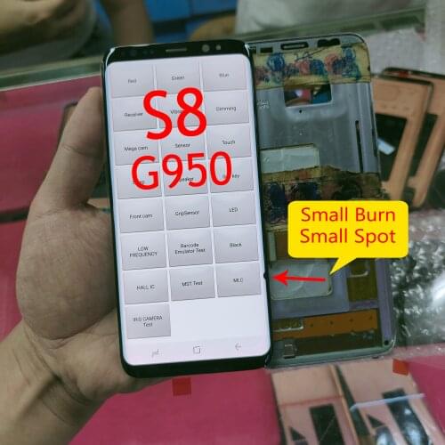 Original Used Small Burn For Samsung Galaxy S8 G950 G950F Touch Screen Digitizer LCD Display Possess Dead Pixel Small Spot LCD