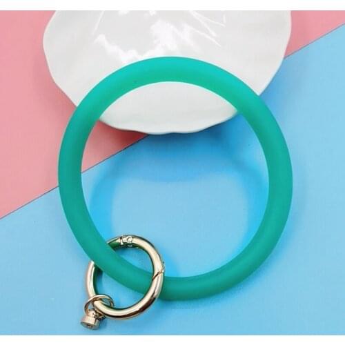 Couple silicone bracelet keychain diy mobile phone case pendant