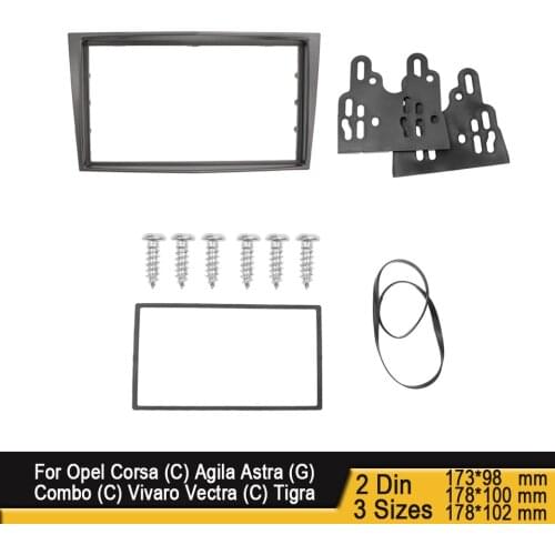 Radio Stereo Panel for Opel Astra Antara Corsa Zafira Double 2 Din Fascia Dash Installation Trim Kit Face Plate Bezel