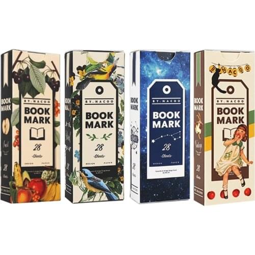 Retro Bookmark Colored Space Bookmark Paper Creative Stationery Tab For Books