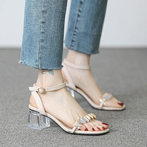 2021 Fashion Summer Elegant High Heels Sandals Women Platform Sandals Thick Pumps Ladies Open Toe Beach Shoes Woman Footwear New