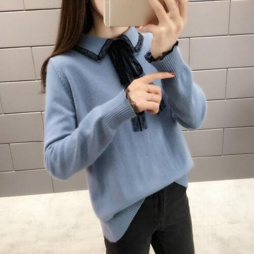 G1389 new 2020 spring autumn winter womens fashion loose Youth popular student knit sweater cheap wholesale