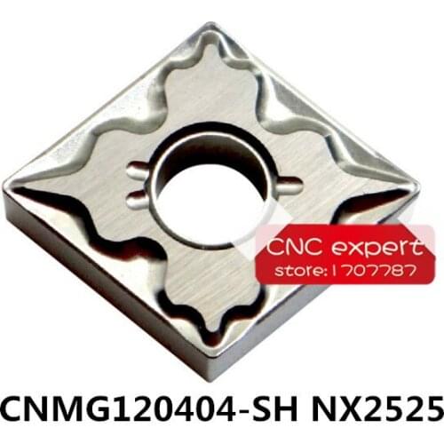 10PCS CNMG120404-SH NX2525/CNMG120408-SH NX2525. cutting blade, turning tip,Suitable for MCLNR MCKNR MCMNN Series Lathe Tool