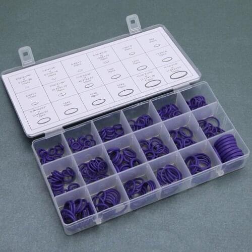 JX-LCLYL 270pcs/Set 18 Sizes Car Auto Air Conditioning Repair HNBR O-Ring Seal Purple