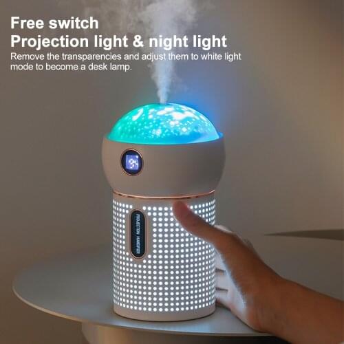 3 in 1 USB Mini Night Light With Humidifier With Starry Sky Projector And Battery Children Birthday Gifts Christmas Decoration