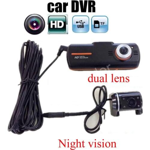 Full HD 2.7 LCD Car Recorder Allwinner dual lens auto DVR Night Vision 170 degree wide viewing angle dash cam G-Sensor