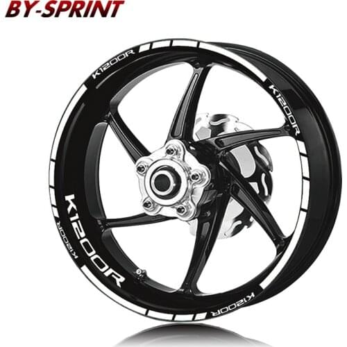 K1200R Motorcycle Wheel Stickers Stripes Waterproof Reflective Wheel Decals Stickers Set For BMW K1200 R k1200r