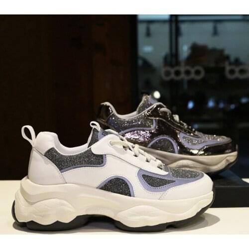 Women Real Leather Sneakers Shoes Fashion Vulcanized Women Shoes Lace Up Round Toe Casual Women Footwear Size R5-48