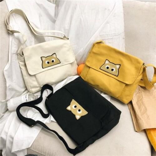 2019 Canvas Bag Hot sale Fashion Trend Womens Casual cute Shoulder bag Supermarket Large Shopping bag ZX-061
