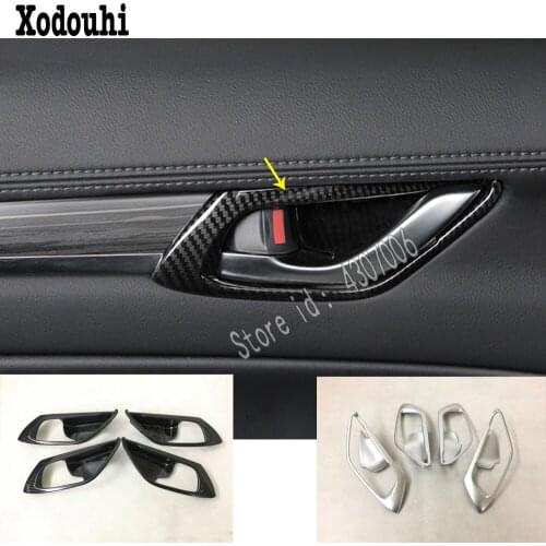 For Mazda CX-5 CX5 2nd Gen 2017 2018 2019 2020 Car Cover Detector Sticks Trims ABS Chrome Car Door Inner Built Bowl Handle 4pcs