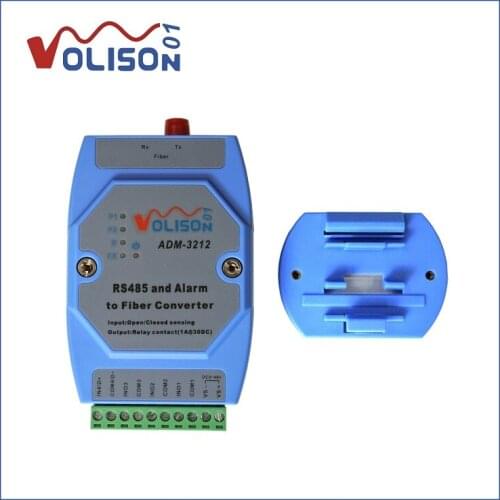 ADM-3212 Alarm signal to optical fiber 2-way switch optical transceiver with 1-way RS485 infrared dedicated