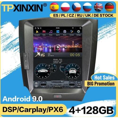 Carplay Tesla Radio 2 Din Stereo With Control Android For Lexus IS 2005 2006 2007 2008 2009 2010 2012 GPS Player Audio Head Unit
