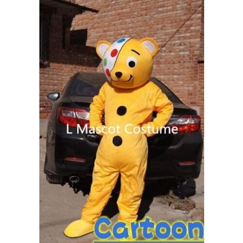 Pudsey Bear mascot costume Adult Size ! Christmas Fancy dress, factory direct, free shipping