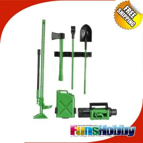 MHPC RC Rock 1/10 Scale Green Tool Kit Accessory Crawler Par SCX10 CC01 WRAIT CR01 F350 RC4WD D110 Cod.FH31002/FH31005