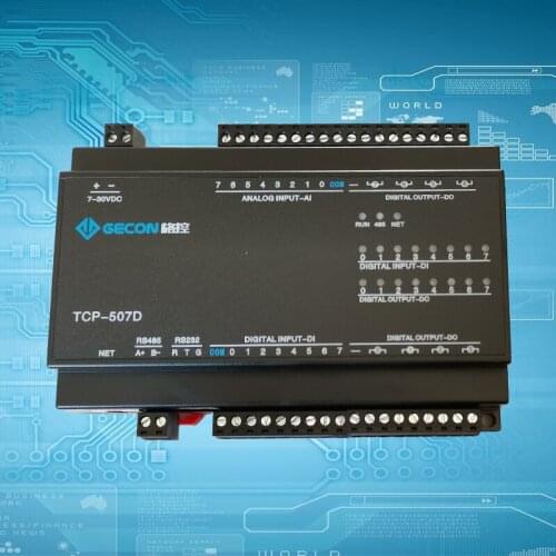 Modbus Ethernet Module 8AI8DI8DO Analog Input Digital Input Relay Output TCPIP