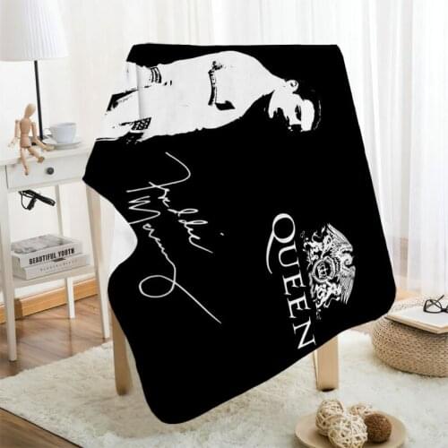 Musife Custom Freddie Mercury Flannel Blanket Design Your own Blanket Flannel Blankets for Sofa DIY Dropshipping