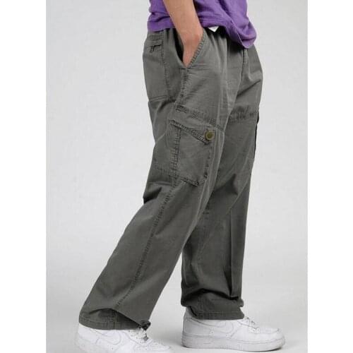 High quality Mens Cargo Pants Spring Male Hip Hop Loose Men Pants trousers Plus Size XL 2XL 3XL 4XL 5XL 6XL
