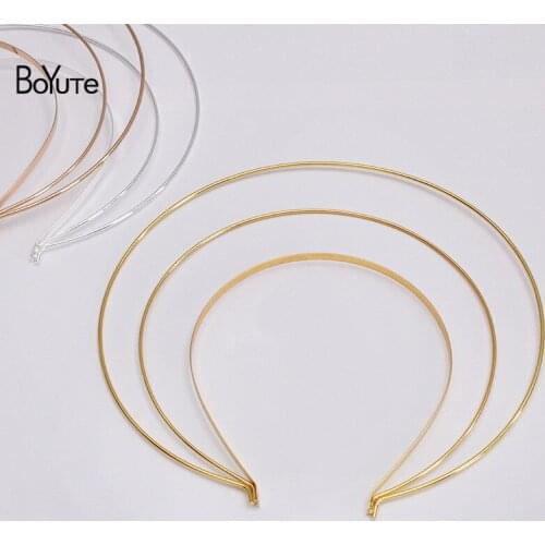 BoYuTe New Arrive (5 Pieces/Lot) 21CM Three-layer Metal Iron Headband Crown Tiara Base Diy Jewelry Making Handmade Materials