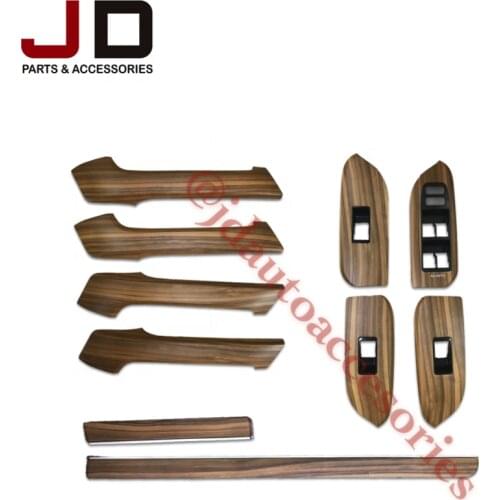 New Car Wood Steering Wheel Decoration Interior wooden trim for Land Cruiser Prado FJ150 2010 2014 2018