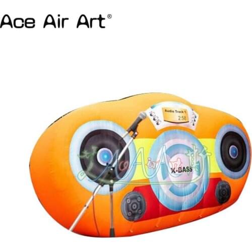 Orange inflatable recorder model,inflatable tape recorder for Concert/party decoration