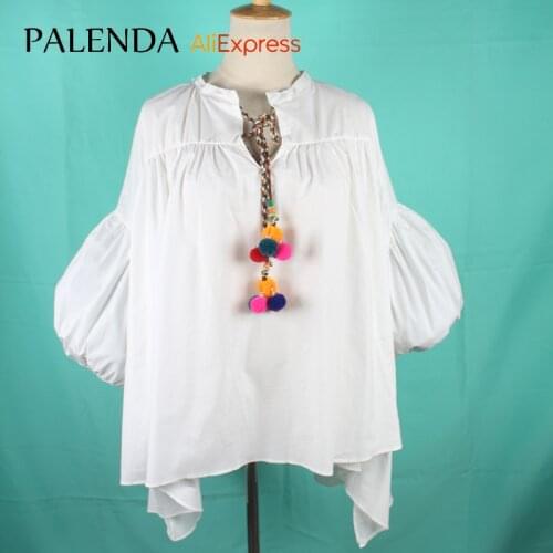 Женские белые рубашки Palenda China At AliExpress